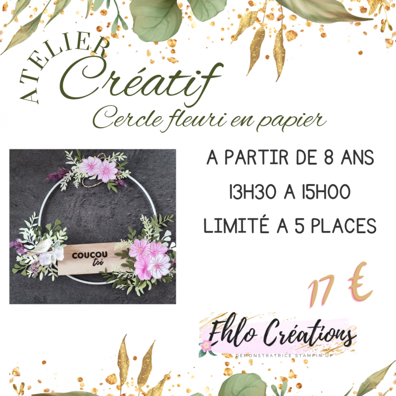 13H30 - Cercle fleuri en papier